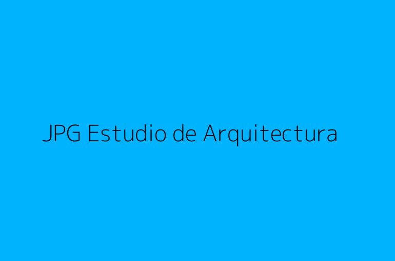 JPG Estudio de Arquitectura